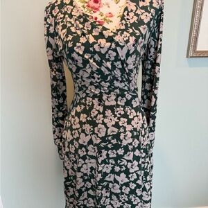 Kaileigh Green and Cream Floral Midi Dress